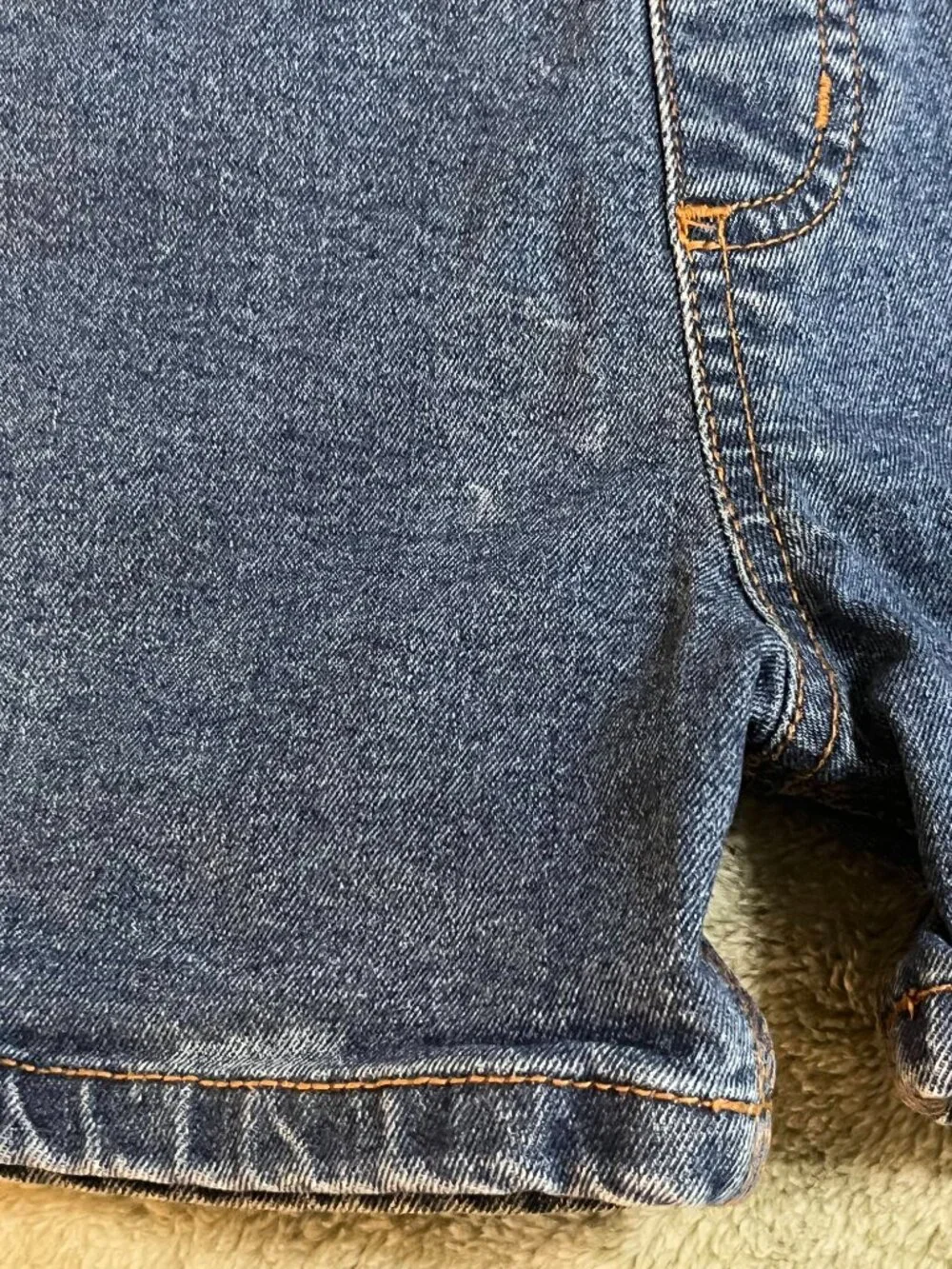 Carhartt Toddler 2T Denim Shortalls Short Overalls Blue Adjustable Straps